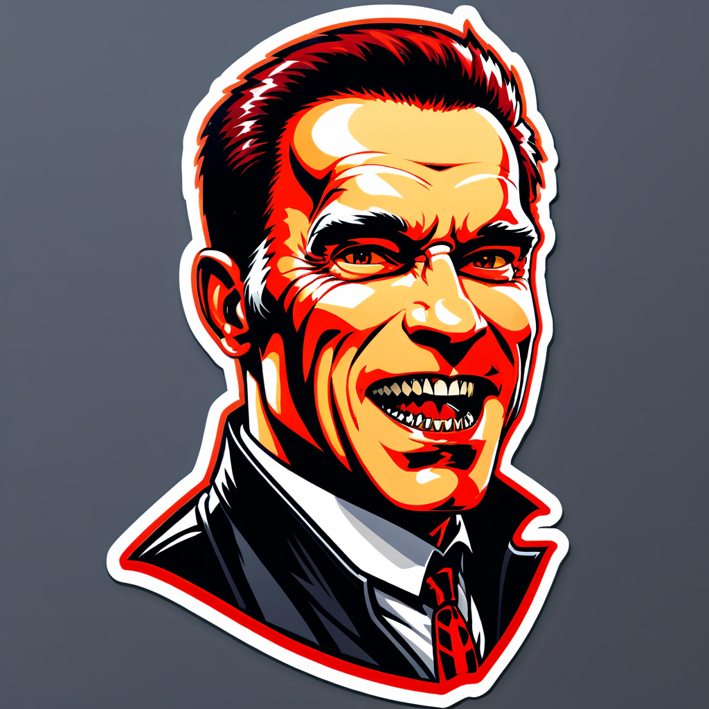 Arnold Alois Schwarzenegger Face Sticker