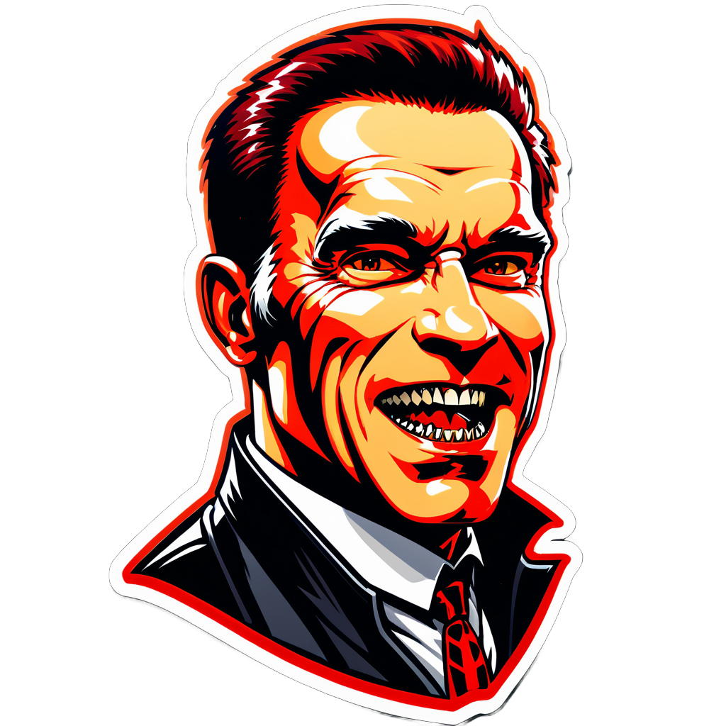 Arnold Alois Schwarzenegger Face Sticker