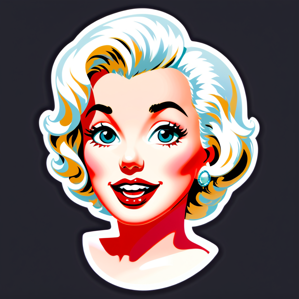 Marilyn monroe Face Sticker