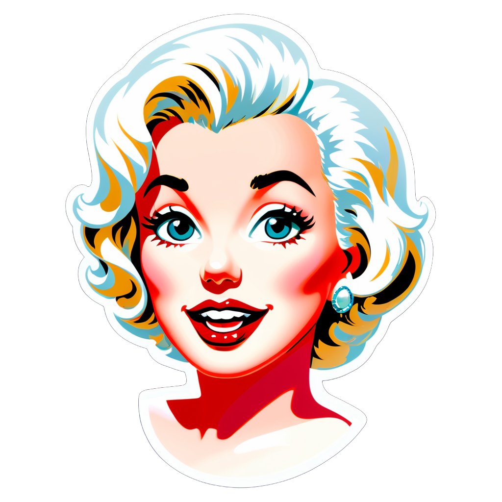 Marilyn monroe Face Sticker