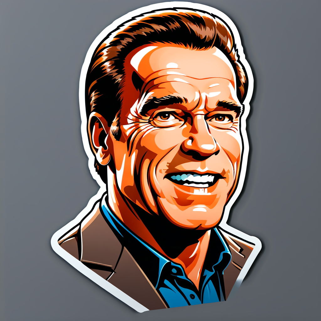 Arnold Alois Schwarzenegger Face Sticker