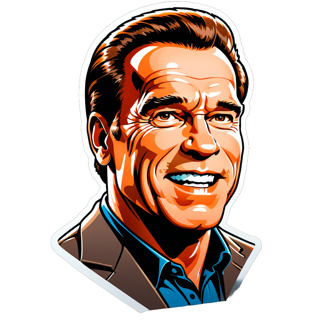 Arnold Alois Schwarzenegger Face Sticker